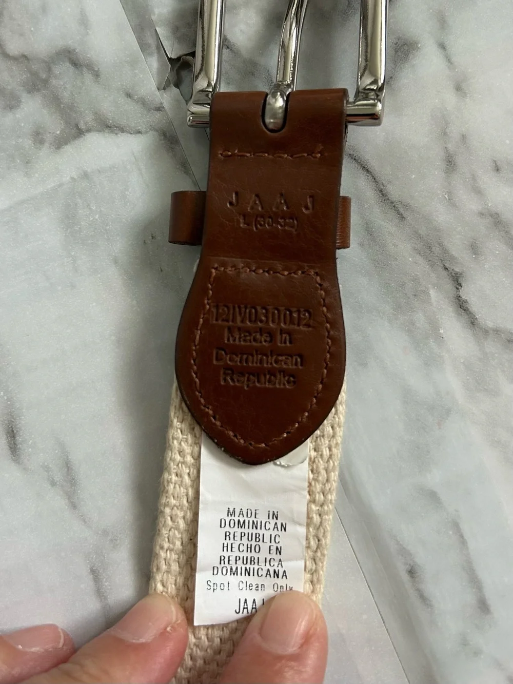 leather and canvas USA American Flag belt Kids youth L 30-32